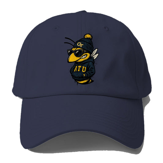 Atlanta Yellow Jacket wearing Georgia Tech beanie with GT patch - Baseball Cap