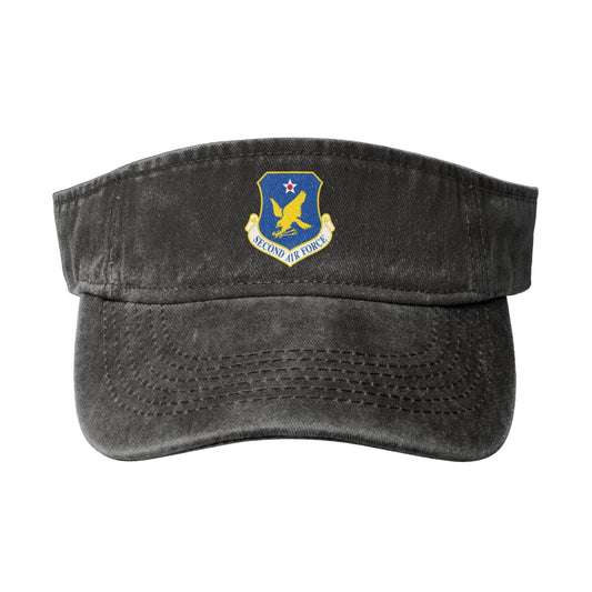 Second Air Force-Emblem (USAF) Printing adjustable Empty Top Baseball Sun Cap unisex outdoor sport hat veterans gift