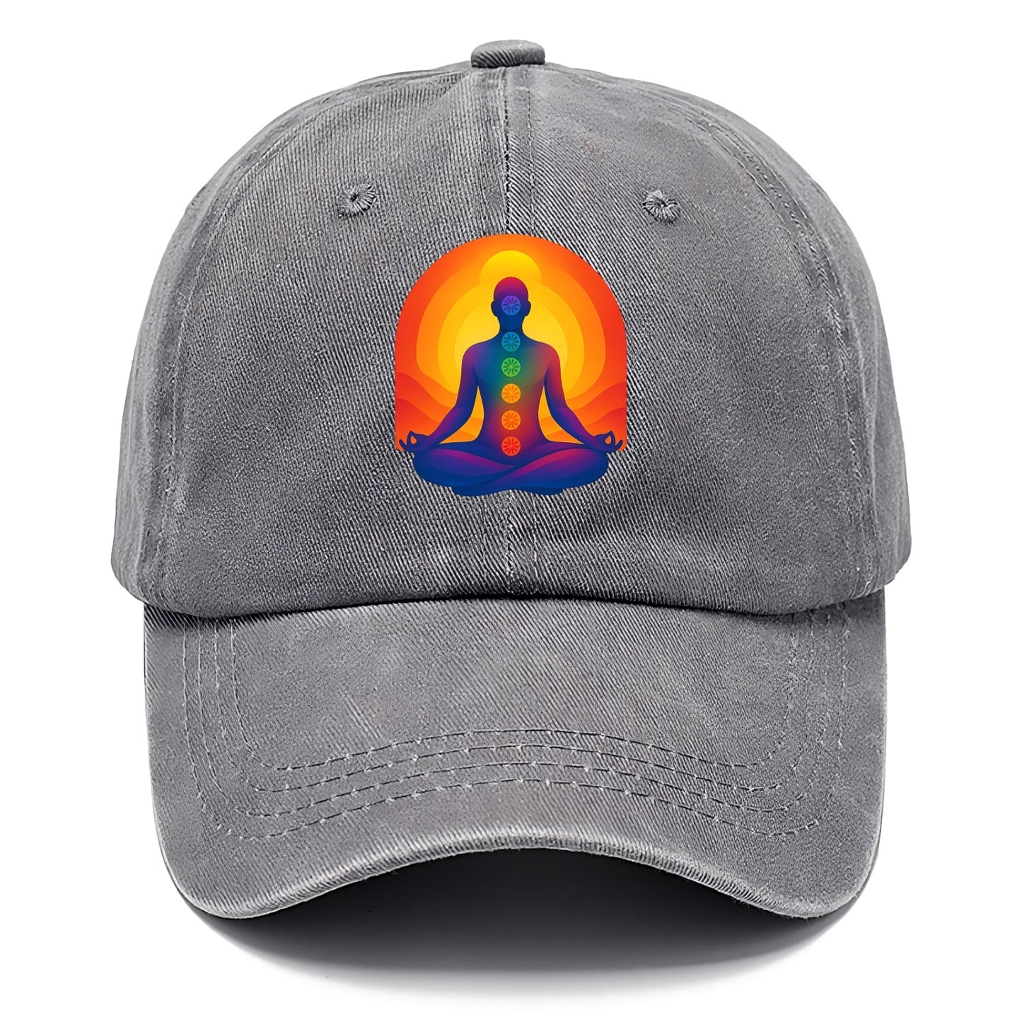 Sunset Meditation - Figure in lotus pose Classic Cap