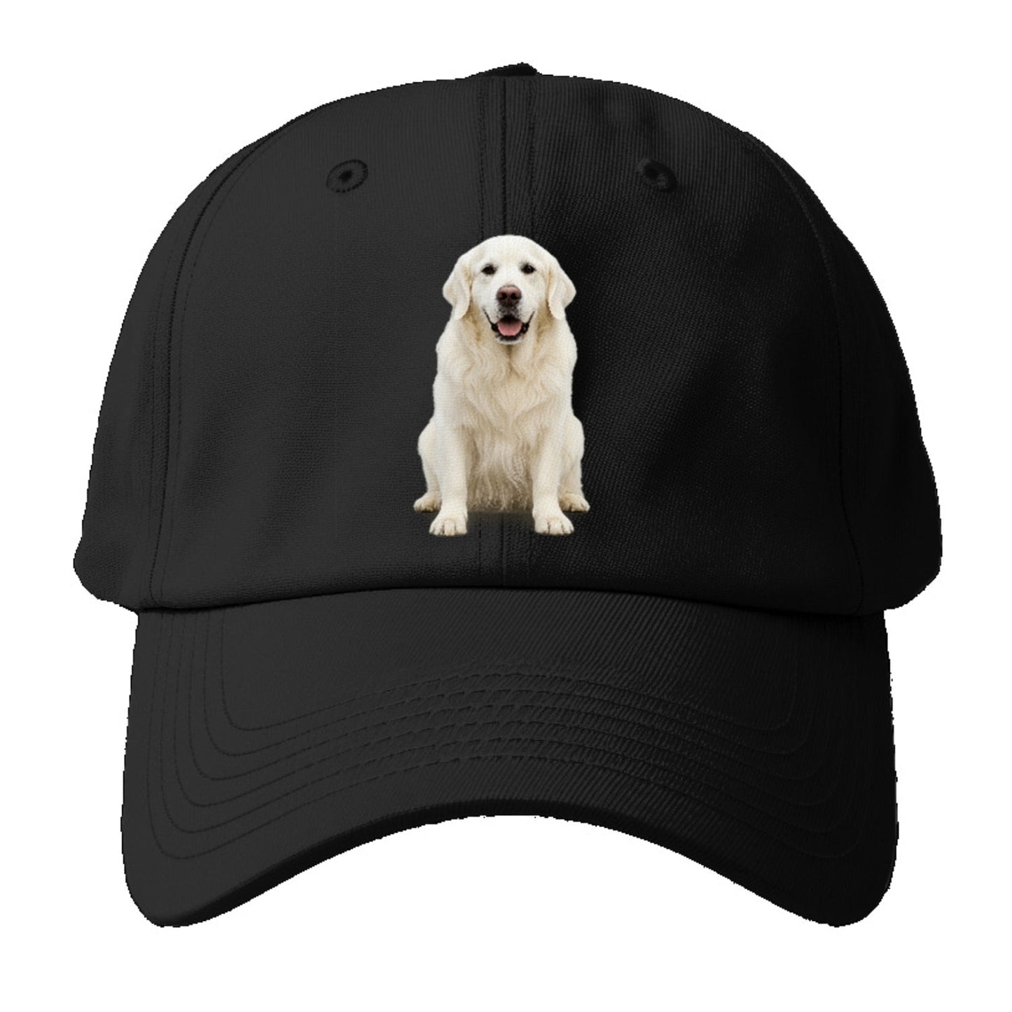 White English Cream Golden Regal Charm Baseball Cap