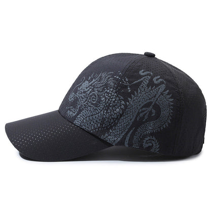 Stylish Dragon Print Baseball Cap for Men Baseball Cap