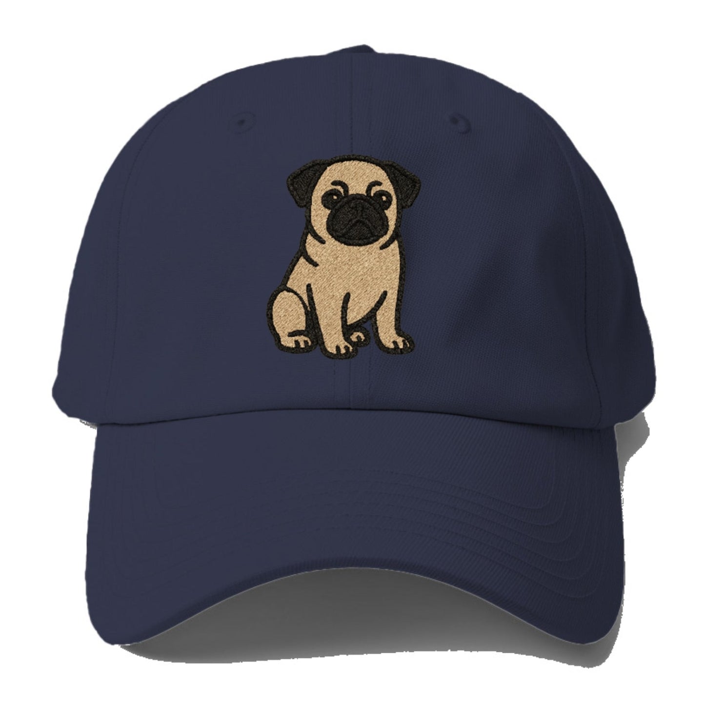 Fawn Pug Sitting Charming Pose Baseball Cap