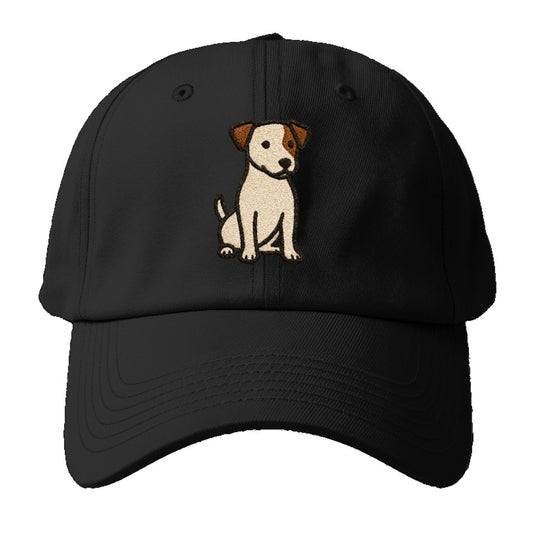 Jack Russell Terrier White With Brown Patches Pose Baseball Cap