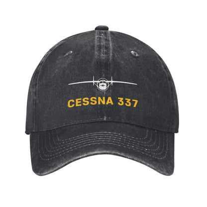Cessna 337 Printing unisex baseball cap adjustable hats Outdoor leisure hat veteran gift