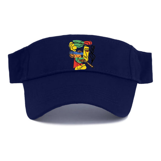 Smoky Vibes Abstract Line Art Visor