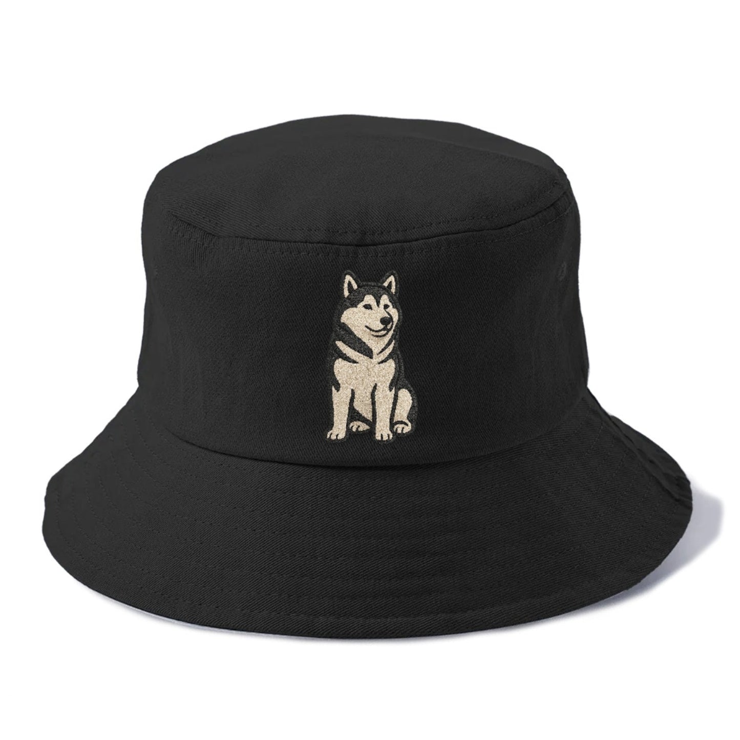 Alaskan Malamute Gray And White Pose Bucket Hat