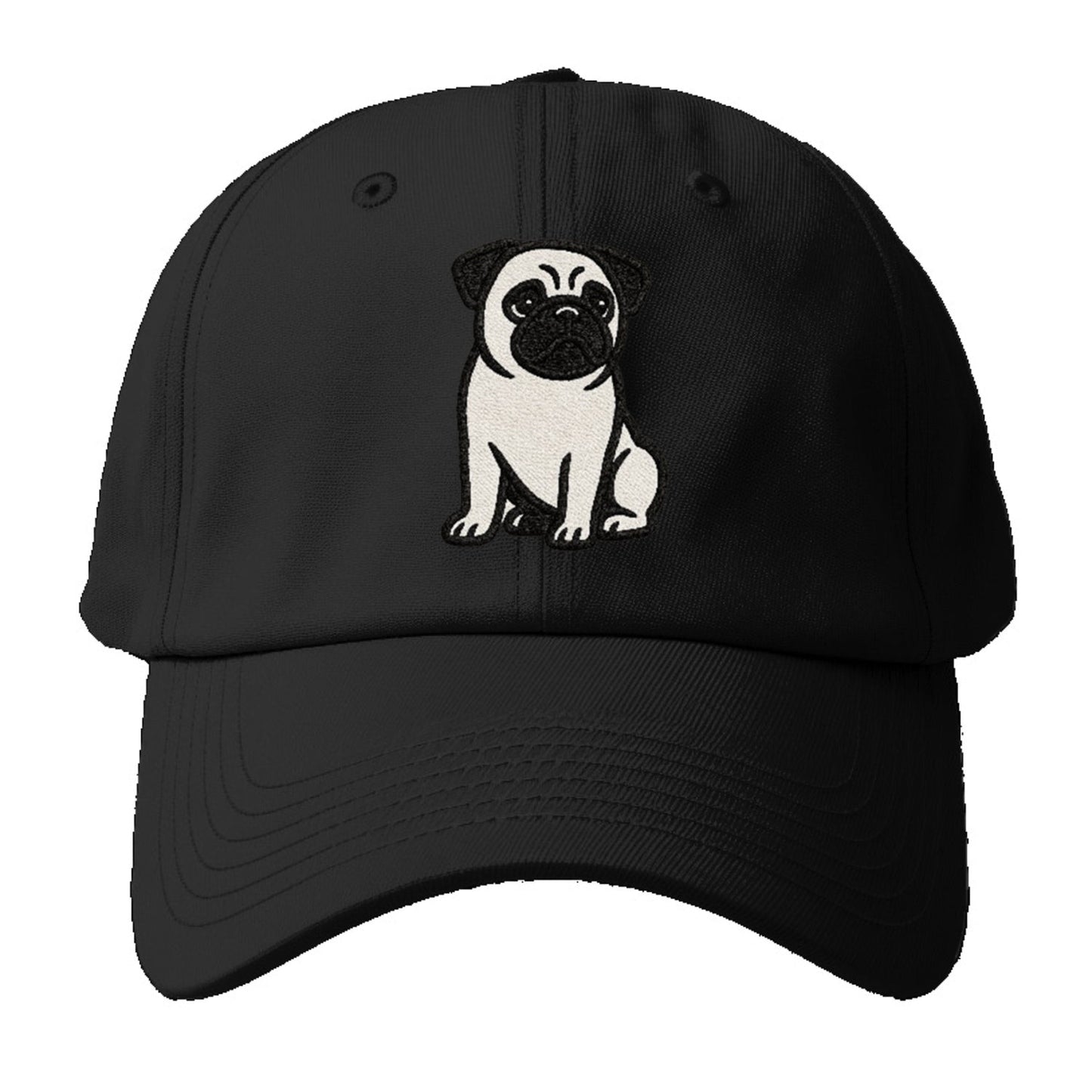 Black Pug Charming Companion Baseball Cap