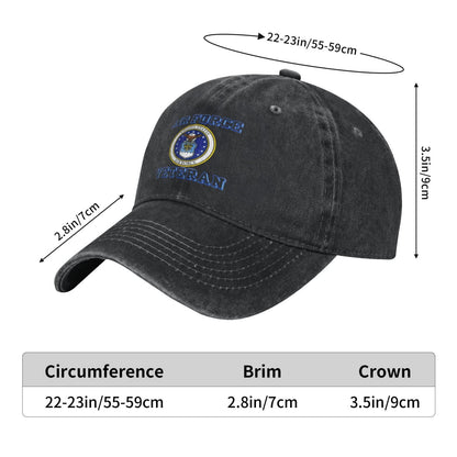US Air Force Veteran With Usaf Seal 2 Printing unisex baseball cap adjustable hats veteran gift
