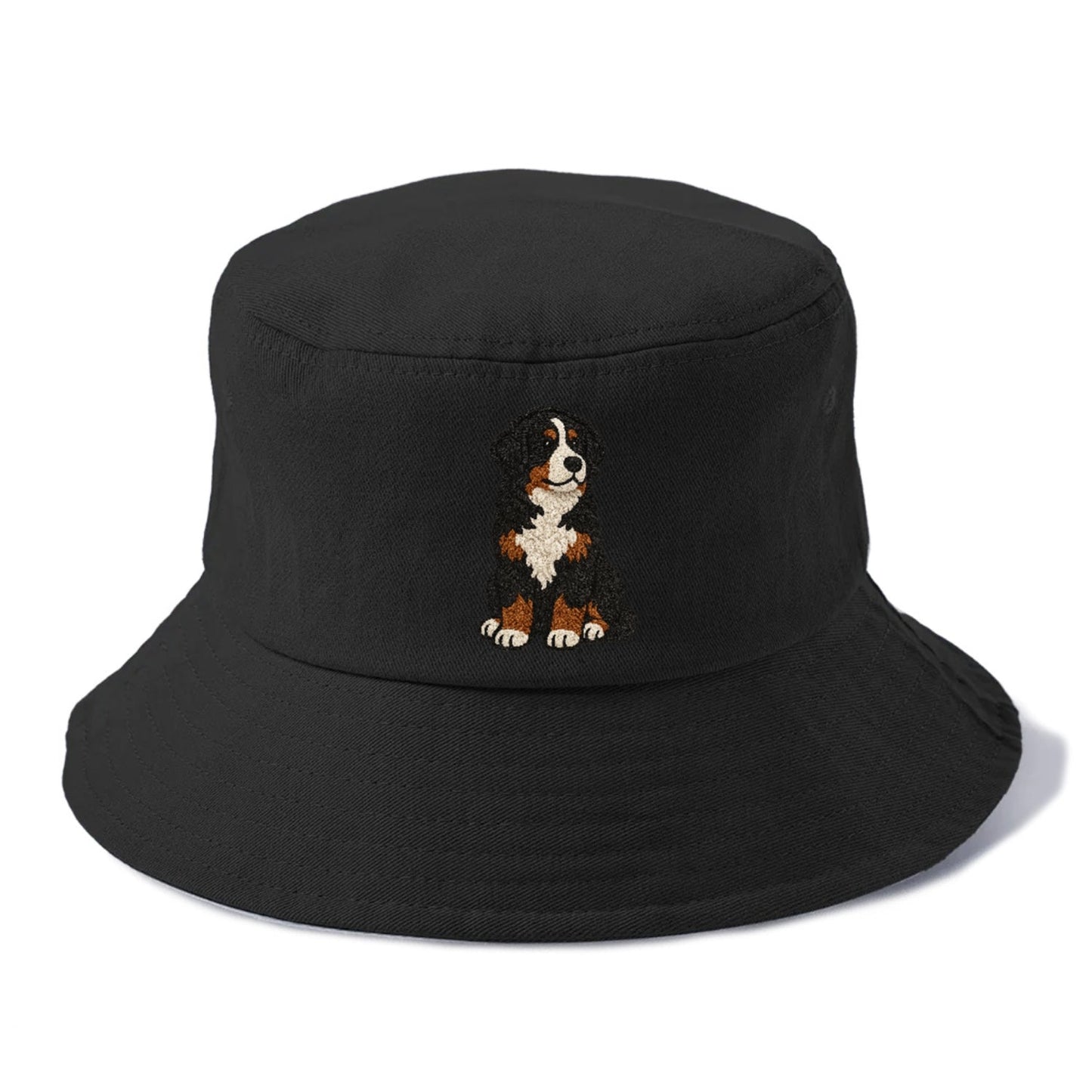 Bernedoodle Tricolor Curly Playful Charm Bucket Hat