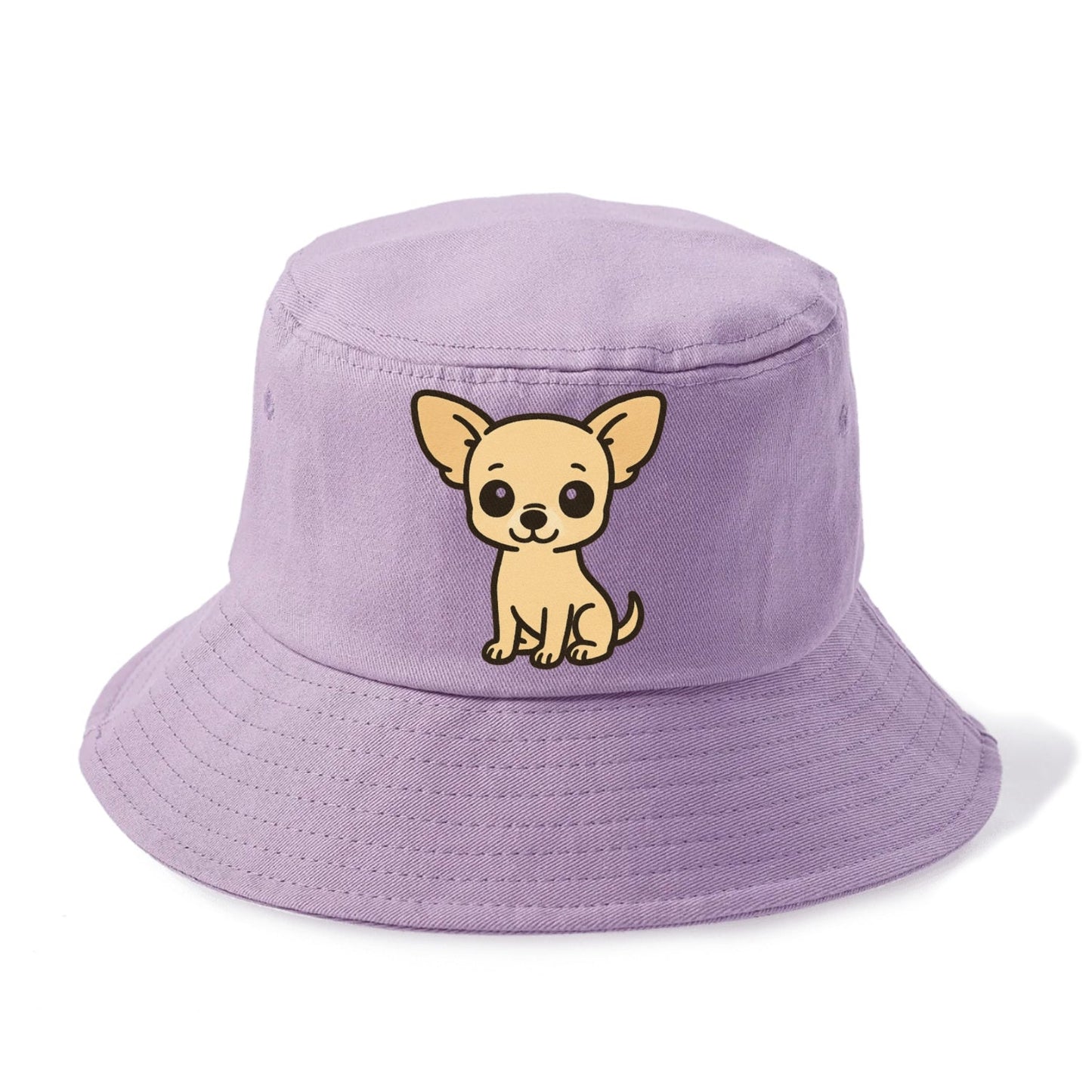 Chihuahua Cream Colored Sitting Pose Portrait Design Bucket Hat
