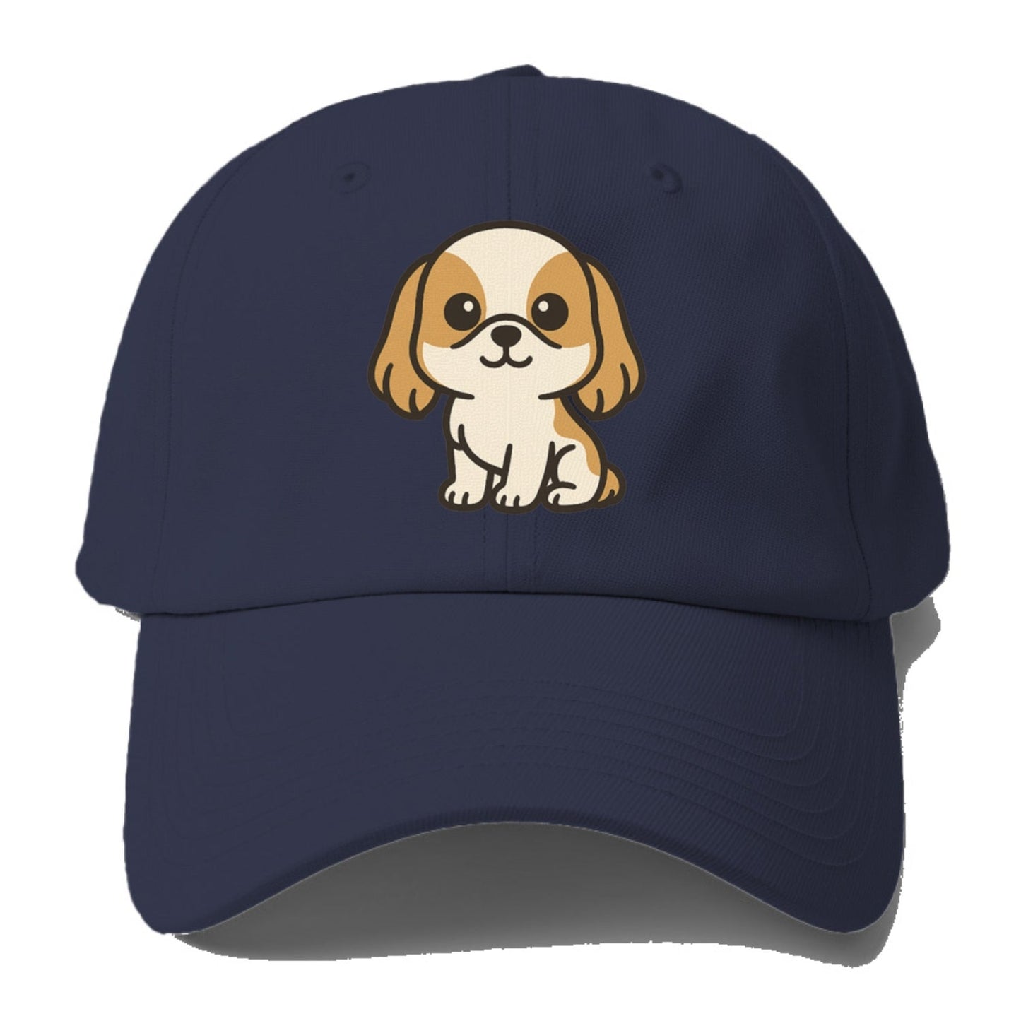 Shih Tzu White And Gold Sitting Pose With Long Ears Portrait Design Baseball Cap
