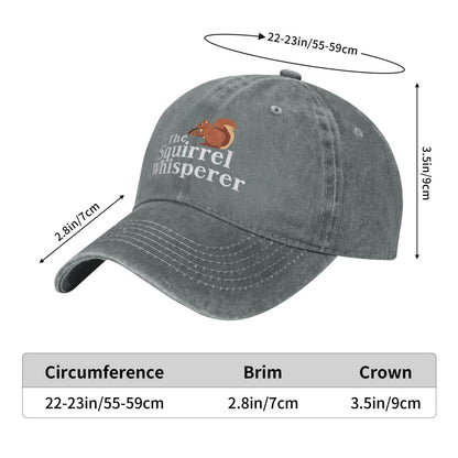 The Squirrel whisperer Printing unisex baseball cap adjustable hats veteran gift