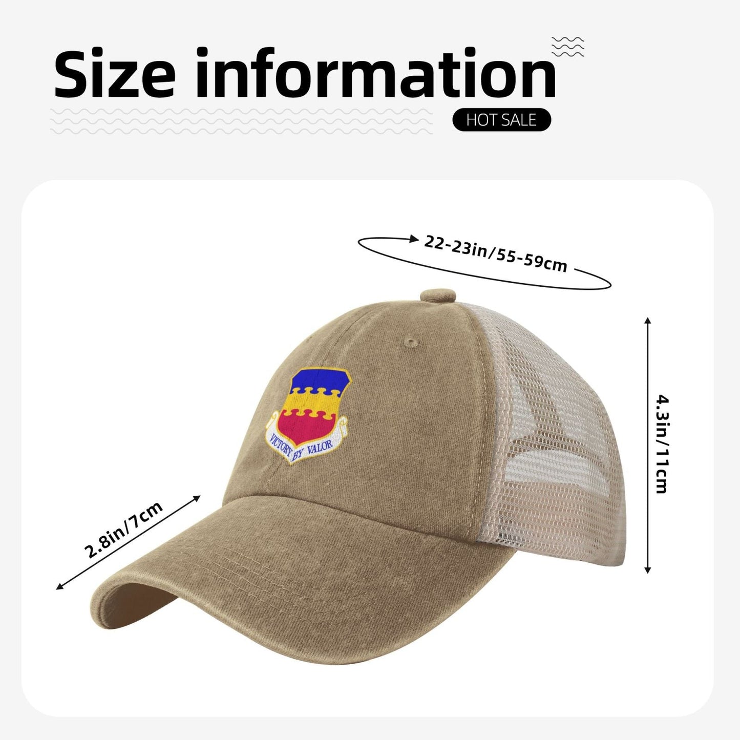 20th Fighter Wing Printed unisex baseball cap adjustable grid baseball cap veteran gift