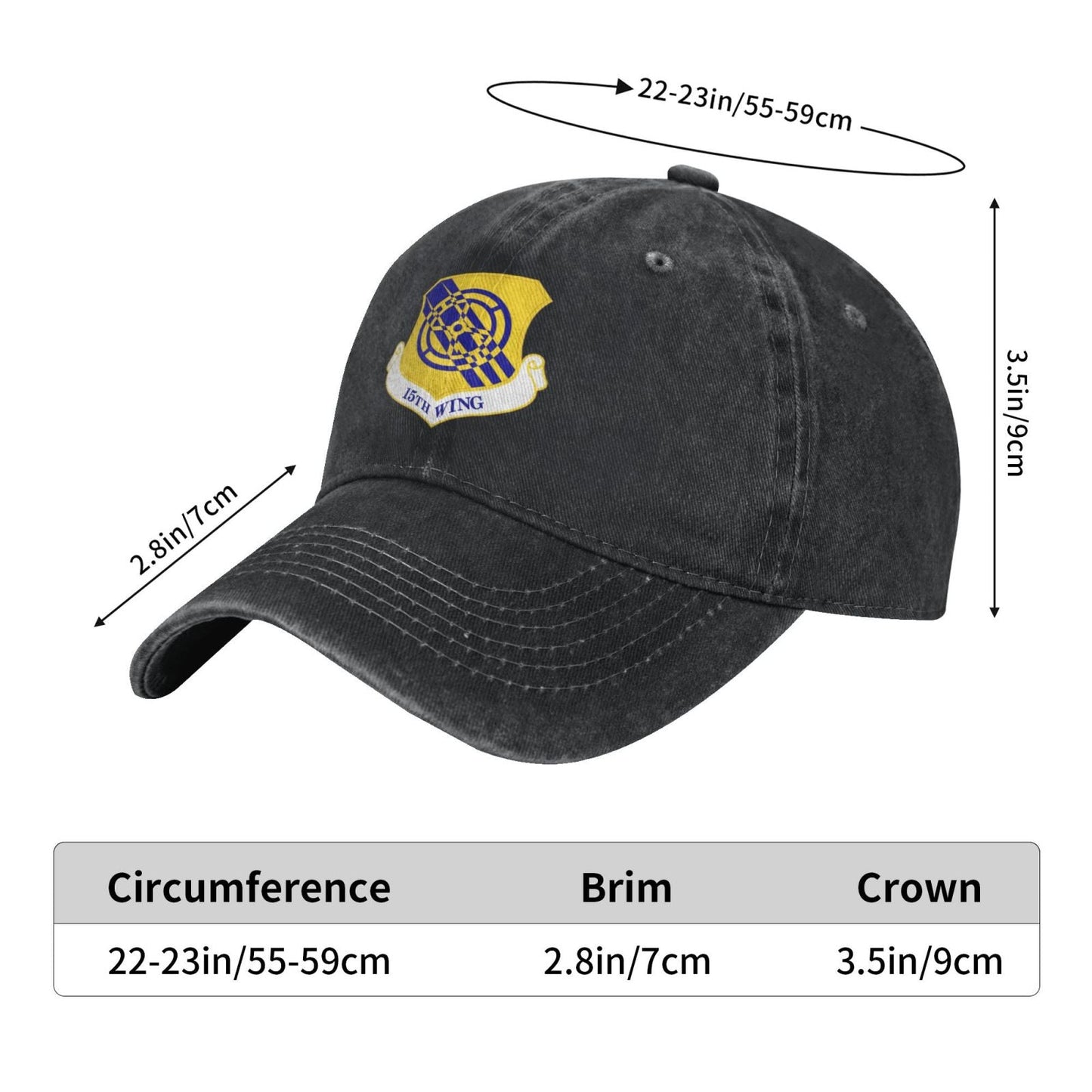 15th Wing Printing unisex baseball cap adjustable cap veteran gift