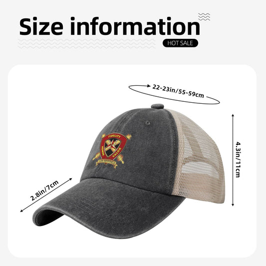 12th Marines Printed unisex baseball cap adjustable grid baseball cap veteran gift