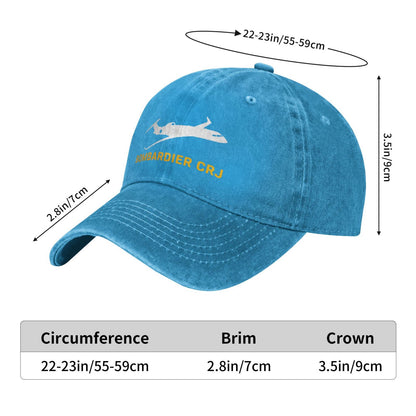 Bombardier CRJ Printing unisex baseball cap adjustable hats Outdoor leisure hat veteran gift