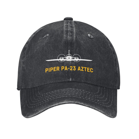 Piper PA-23 Aztec Printing unisex baseball cap adjustable hats Outdoor leisure hat veteran gift