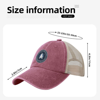 Seal Of The United States Space Force Printed unisex baseball cap adjustable grid baseball cap veteran gift