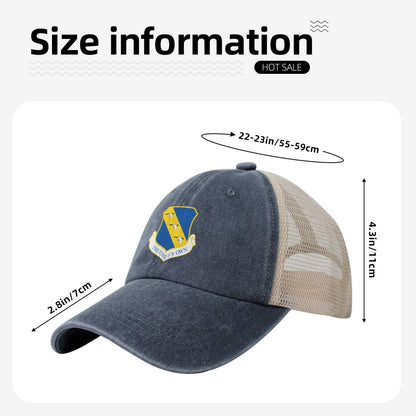 11th Wing Printed unisex baseball cap adjustable grid baseball cap veteran gift